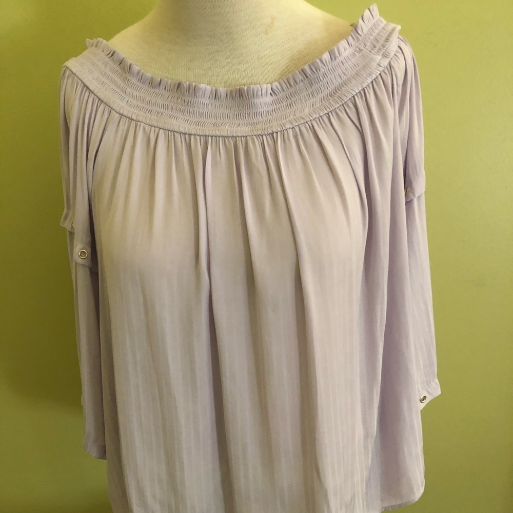 Brand New Jennifer Lopez Lilac Shirt With Grommets